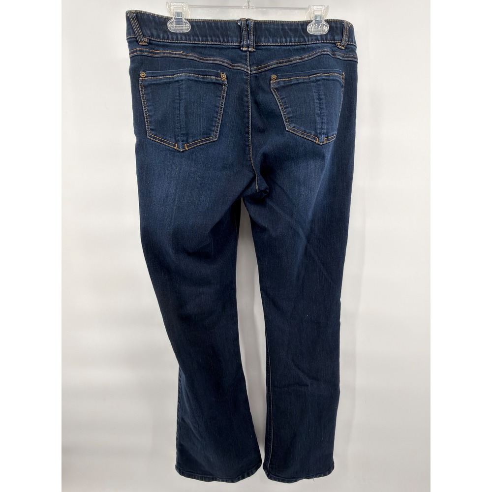 Democracy Ab'solution Size 14 Dark Wash Itty Bitty Bootcut Slimming Stretch - Picture 2 of 3